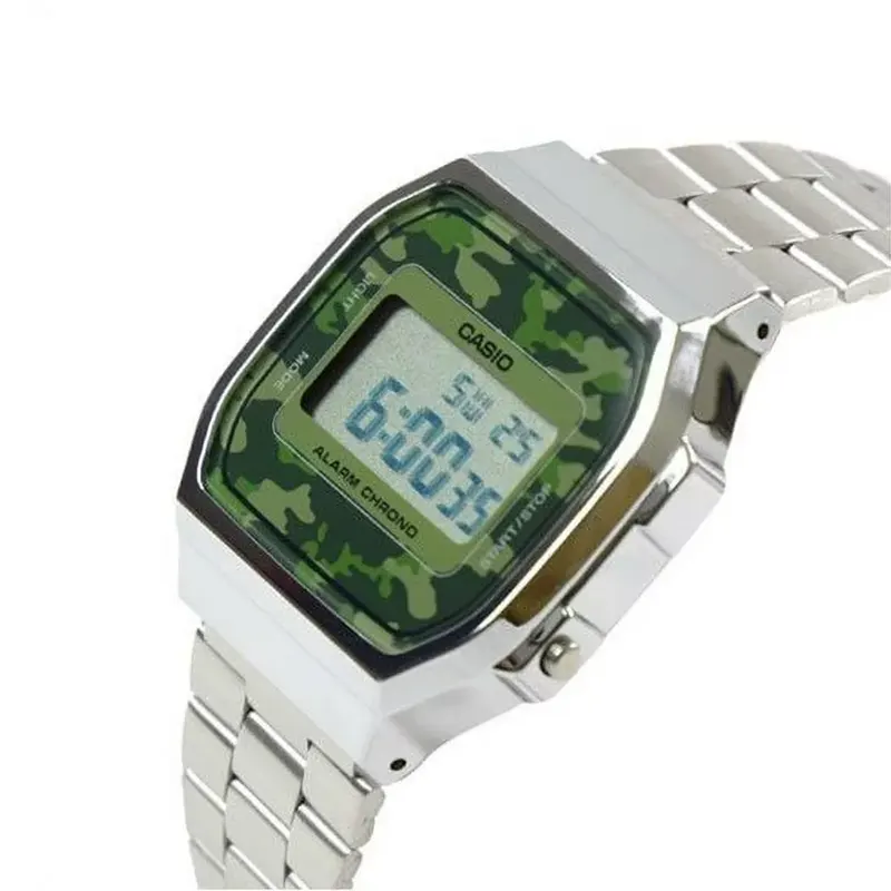 Casio Silver Vintage Camouflage Men's Watch | A168WEC-3DF